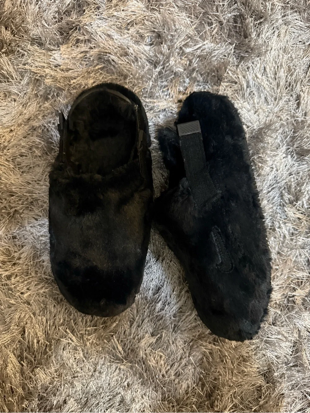 Nike Calm Fuzzy Faux Fur Women's Mule Size 8